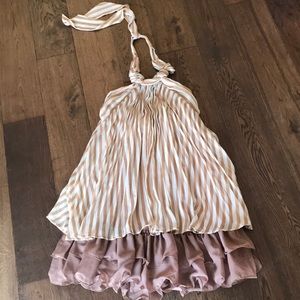 Boutique halter neck flare dress